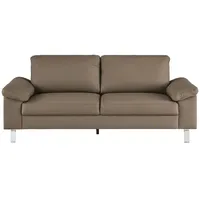 Max Schelling Ledersofa mit Winkelfüßen Maximum , braun , Maße (cm): B: 204 H: 86 T: 97.0