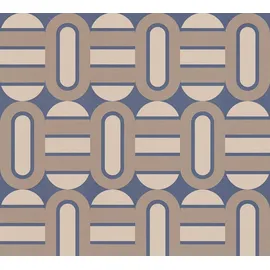 A.S. Création Retro Chic Vliestapete 0,35 x 9 m 1 St beige/blau/braun 395363