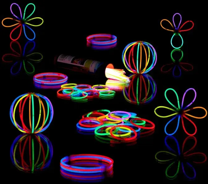 Relaxdays 500 x Knicklichter mit Verbindern Gelb,Grün,Rot