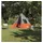 vidaXL Tipi Zelt mit Dach Grau/Orange