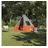 vidaXL Tipi Zelt mit Dach Grau/Orange