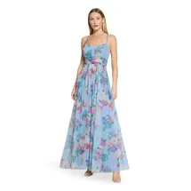 VM by Vera Mont Abendkleid Blumenprint Blau 38