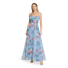 VM by Vera Mont Abendkleid Blumenprint Blau 38