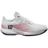 Wilson Kaos Swift 1.5 Clay Tennis Shoe, White/Deja Vu Blue Red, 40 EU