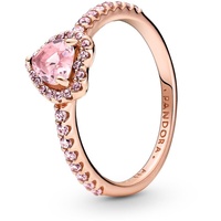 Pandora Timeless Ring "funkelndes Herz" 14k rosévergoldet, rosa Kristall, Zirkonia 188421C04
