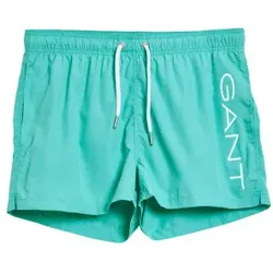 Gant für Herren. 920006200 Leichte türkisfarbene Badeshorts (S), Strandbekleidung, Recyceltes Polyester, Nachhaltig