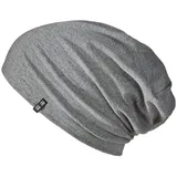 Enter the Complex Jerseymütze - Leichte Slouch Beanie - Unisex, Übergangsmütze, 95% gekämmte Baumwolle, 5% Elasthan grau S/M