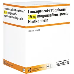 LANSOPRAZOL-ratiopharm 15 mg magensaftres.Hartkap. 98 St