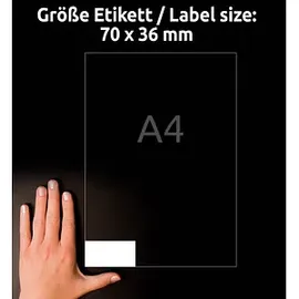 Avery Zweckform Etiketten LR3475-10 weiß 70,0 x 36,0 mm