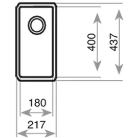 Teka Be Linea RS15 18.40 Unterbau Becken mittig edelstahl