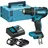 DDF485RAJ inkl. 2 x 2,0 Ah + Makpac