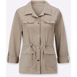 Casual Looks Blusenblazer CASUAL LOOKS "Blusenblazer", Damen, Gr. 40, sesam, 94% Polyamid, 6% Elasthan, Blazer Blusenblazer