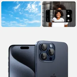 SPIGEN Glass tR EZ Fit Optik Pro 2 Pack Blue Titanium iPhone 17 Pro/16 Pro/17 Pro Max/16 Pro Max