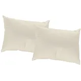 Wirth Dekokissen, Kissenhülle ohne Füllung, 2 Stück beige 40 cm x 40 cm