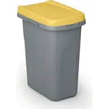 stefanplast Korb für sortierten Abfall HOME ECO SYSTEM, Kunststoff, 15L, grau-gelb