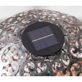 Dehner Solarleuchte Metall Ø 40 cm 1 Stück Silber/Kupfer