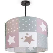 Paco Home Pendelleuchte Cosmo 345, ohne Leuchtmittel, Kinderlampe Deckenlampe LED Kinderzimmer Lampe Sternen Motiv E27 schwarz
