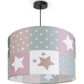 Paco Home Pendelleuchte Cosmo 345, ohne Leuchtmittel, Kinderlampe Deckenlampe LED Kinderzimmer Lampe Sternen Motiv E27 schwarz