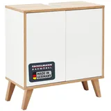 Badmöbel Set Unterschrank 2-tlg 60 cm Breit Weiß Fackelmann FINN Made in Germany