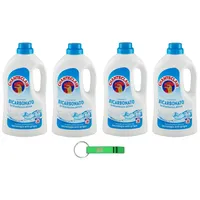 4x Chanteclair Lavatrice Bikarbonat- Flüssigwaschmittel für die Waschmaschine - Waschmittel 28 Wäschen 1260ml + Beni Culinari Kostenloser Schlüsselanhänger