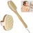 Relaxdays Massagebürsten-Set braun Holz, 2 St.