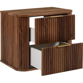 Rodan Waschtischunterschrank | Waschbeckunterschrank - Eiche Haselnuss - Modernes Design - Soft-Close Schubladen - Hängeschrank - Dunkelbraun