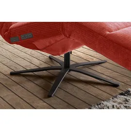 KAWOLA Relaxliege ALINA Cord 360° drehbar 80 x 100 x 200 cm Rot