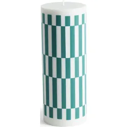 Column Kerze L grau-grün