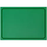 morleos Muvell Schneidebrett Kunststoff HDPE500 | grün 45x30x2 cm | Schneidbrett | Gastro Profi HACCP Obst & Gemüse Küchenbrett | 1 Seite mit Saftrinne |