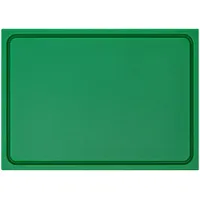 morleos Muvell Schneidebrett Kunststoff HDPE500 | grün 45x30x2 cm | Schneidbrett | Gastro Profi HACCP Obst & Gemüse Küchenbrett | 1 Seite mit Saftrinne |