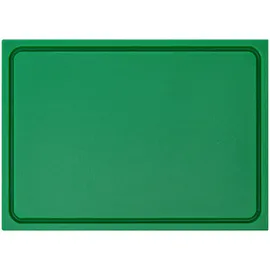 morleos Muvell Schneidebrett Kunststoff HDPE500 | grün 45x30x2 cm | Schneidbrett | Gastro Profi HACCP Obst & Gemüse Küchenbrett | 1 Seite mit Saftrinne |
