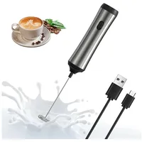 BRAIDOL Milchaufschäumer Milchaufschäumer, Elektrischer Milchaufschäumer,Stab,Mini-Handmixer, mit Spezialspirale elektrischer Handmilchaufschäumer,Mini-Handmixer schwarz