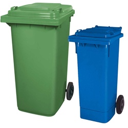 BRB Set mit 1x DIN Mülltonne 80 Liter blau und 1x DIN Mülltonne 240 Liter grün