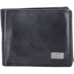 The Skandinavian Brand Herren Lederbörse Quer klein  Black