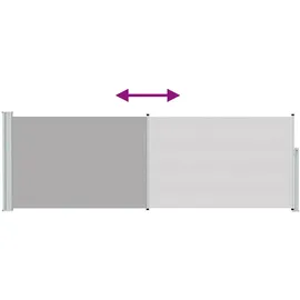 vidaXL Ausziehbare Seitenmarkise 100 x 300 cm grau 48374