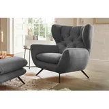 KAWOLA Sessel CHARME Hochlehnsessel Cord grau