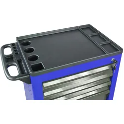 PROREGAL Werkstattwagen Cheetah | 5 Schubladen | HxBxT 96x61x45cm | Enzianblau