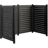 Plus Mülltonnenverkleidung Lund 165x85x124cm z/Einbetonieren RAL 9005 Schwarz