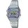 Casio LA680WA-2C Women's Vintage Floral Dial Alarm Chronograph Digital Watch - Silber/Rosa/Violett