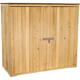 Wiltec Gartenhaus mit Doppeltür 136 x 58 x cm Naturfarbe holz
