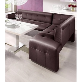 exxpo - sofa fashion Barista 197 x 82 x 265 cm Kunstleder langer Schenkel links schoko