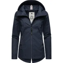 Ragwear leichte Damen, Übergangsjacke kurz Outdoorjacke wasserdicht Parka mit Kapuze Monade Übergang YOUMODO Navy24 Gr. S (36), blau (mittelblau), Obermaterial: 100% Polyester.
