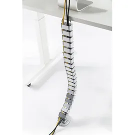 InLine InLine® Kabelkanal flexibel für höhenverstellbare Tische, 4 Kammern, grau