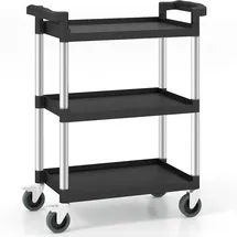 Costway Werkstattwagen Aluminium 3 Ebenen schwarz