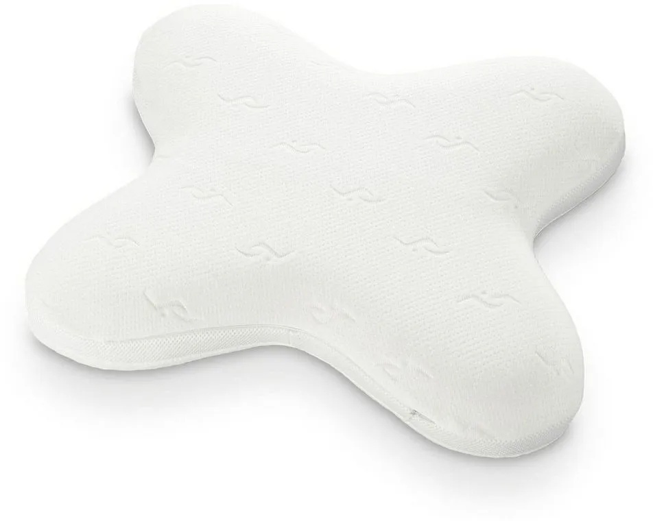 Nackenstützkissen Visko Schlafkissen in Schmetterlingsform, Bestschlaf, Bauchschläferkissen, Seitenschläfer, Seitenkippschläfer weiß