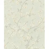 Rasch Textil Vliestapete Kirschblüten 10,05 m x 0,53 m 10,05 m2 Blau/Pastellblau 456769
