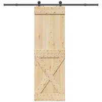 VidaXL Schiebetür mit Beschlag 70x210 cm Massivholz Kiefer