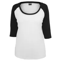 URBAN CLASSICS Damen Ladies 3/4 Contrast Raglan Tee T-Shirt,