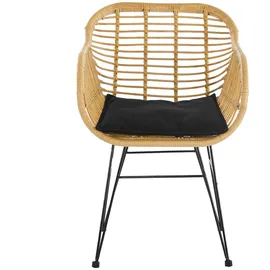 SalesFever Armlehnstuhl Rattanoptik 2er-Set natur,