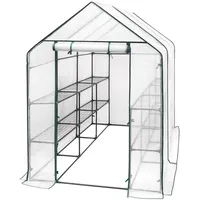 Woltu Foliengewächshaus 143 x 215 x 195 cm weiß